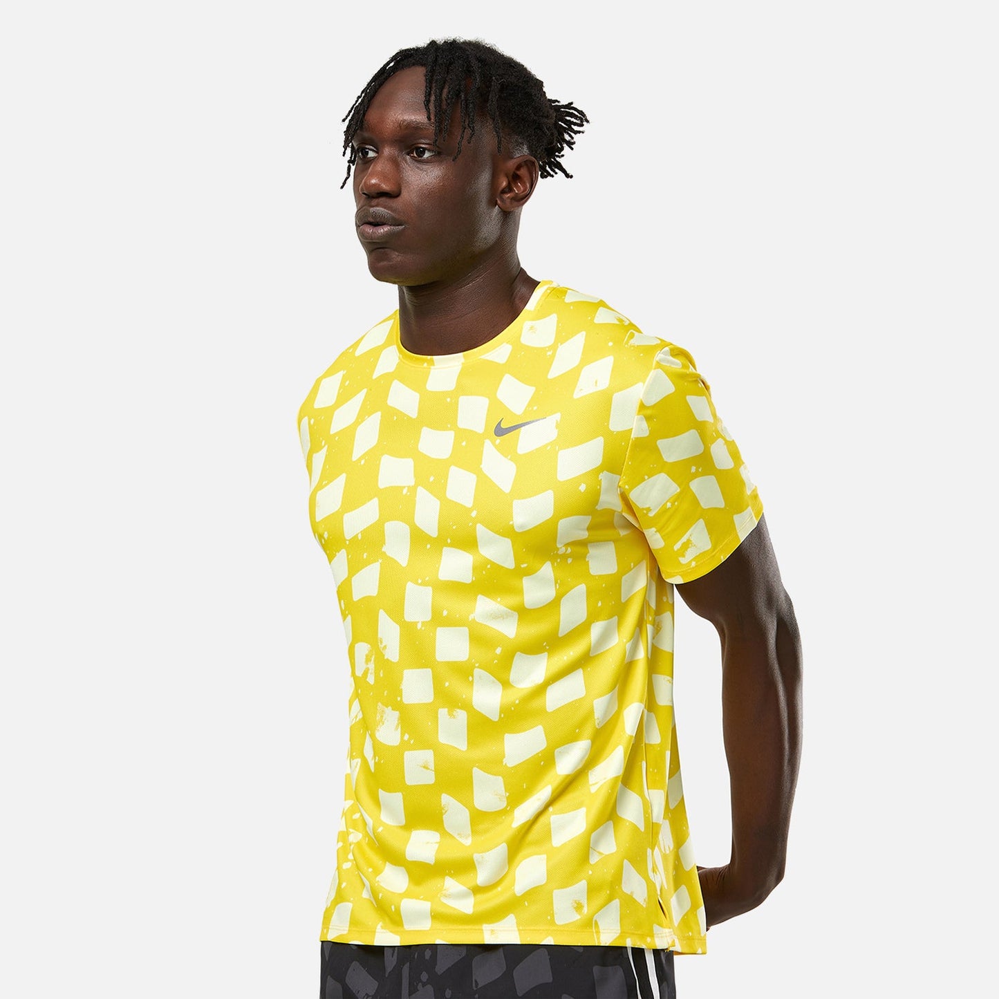 Men's Nike Dri Fit Miler Running T-Shirt Yellow