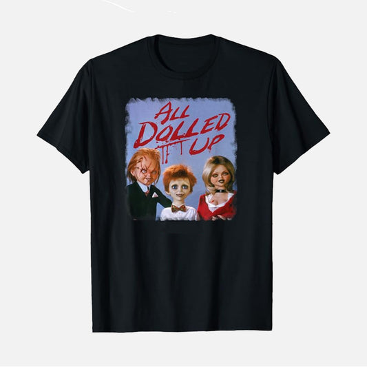 Official Chucky All Dolled Up Black T-shirt
