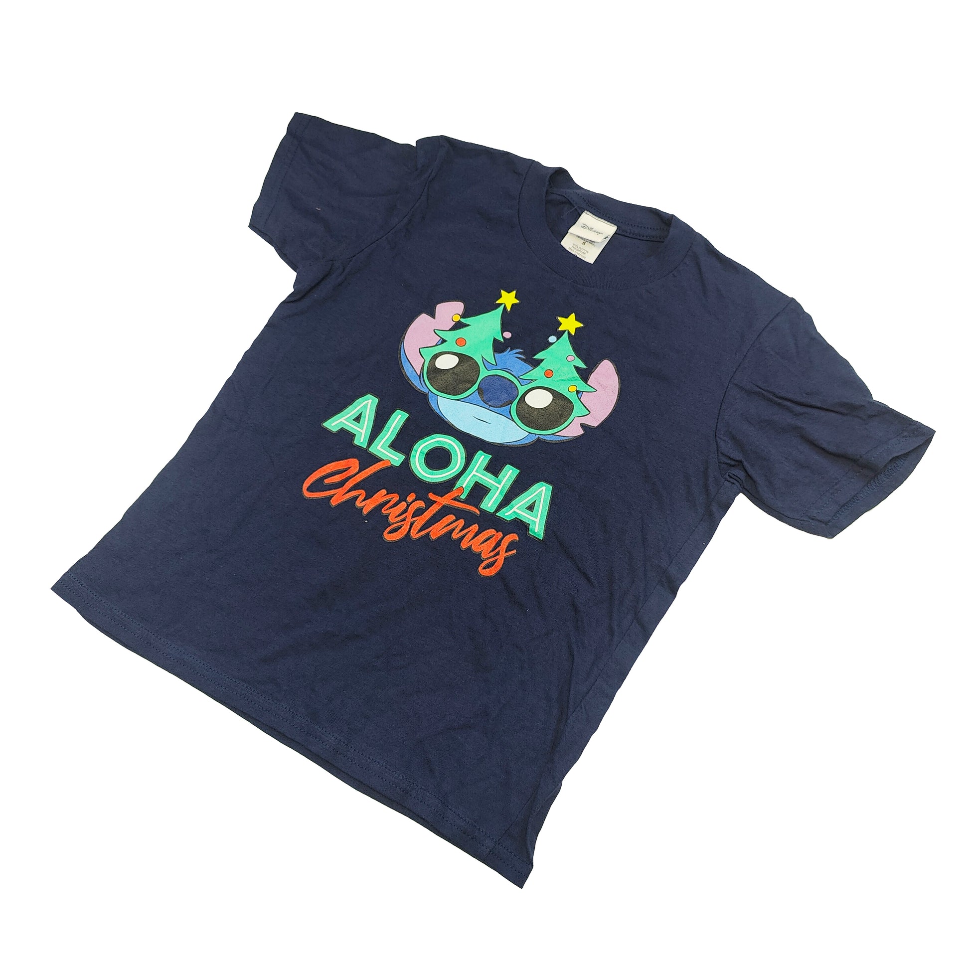Official Disney Lilo And Stitch Kids Vintage Navy T-Shirt