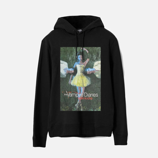 Official Vampire Diaries Salvatore Elena Black Hoodie