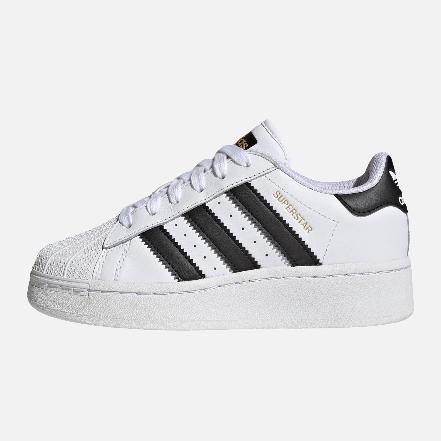 Older Kid's Adidas Superstar XL Lift Leather White Black