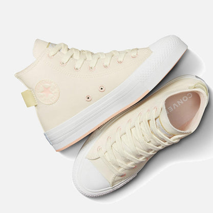 Older Kid's Converse Chuck Taylor Lift Hi Cream