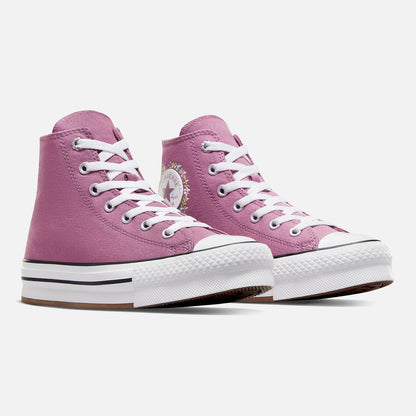 Older Kid's Converse Chuck Taylor Lift Hi Purple