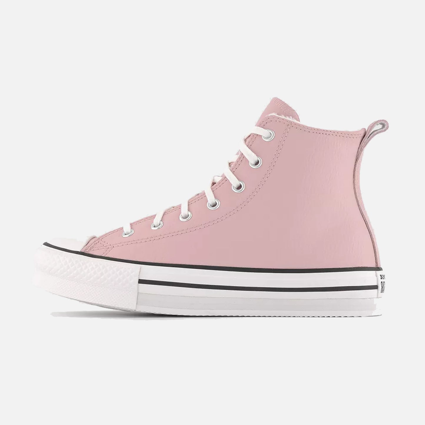 Older Kid's Converse Chuck Taylor Lift Hi Sherpa Pink Leather