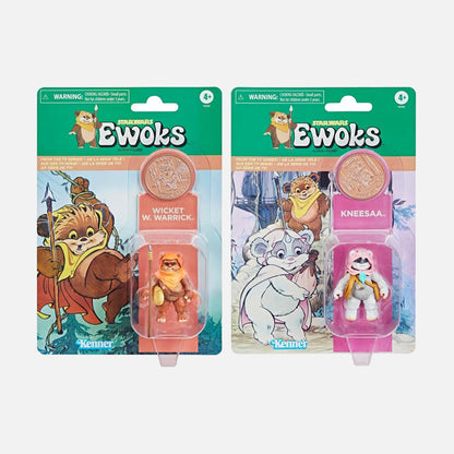 Star Wars The Vintage Collection Wicket W. Warrick & Kneesaa Ewoks Collectible 3.75” Action Figures 2-Pack