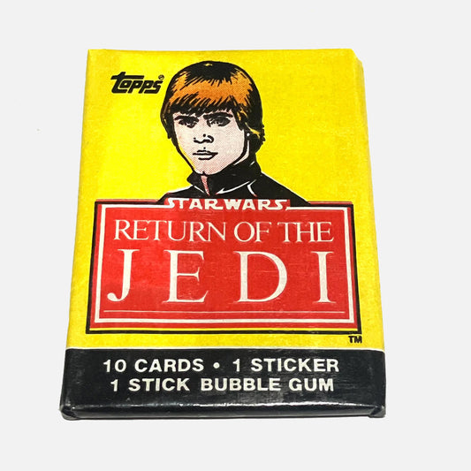 Vintage Topps Star Wars Return Of The Jedi 1983 Yellow Wax Pack Series 1