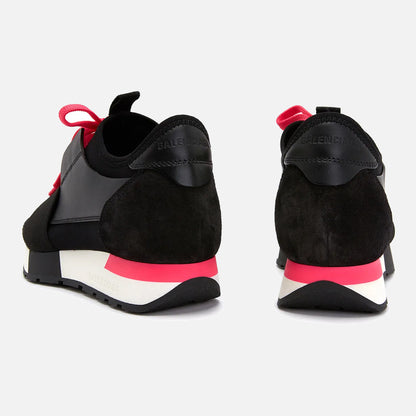 Women's Balenciaga Race Runner Black Leather Trainers