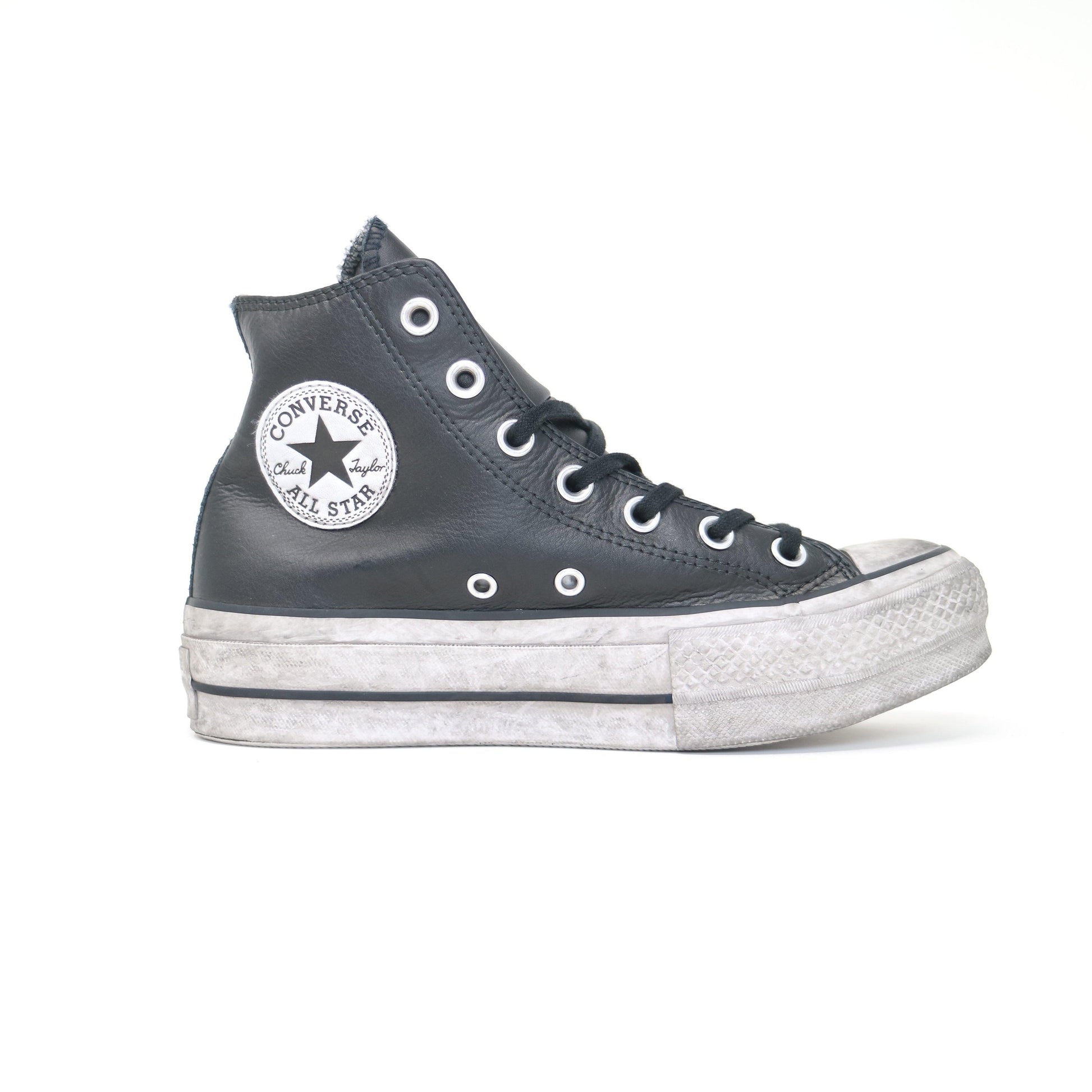 Women's Converse Chuck Taylor All Star Leather Platform Hi - Black