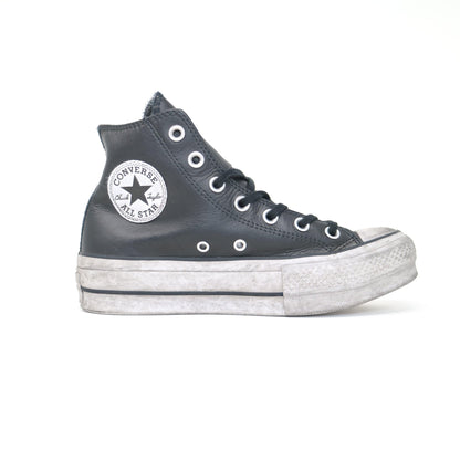 Women's Converse Chuck Taylor All Star Leather Platform Hi - Black