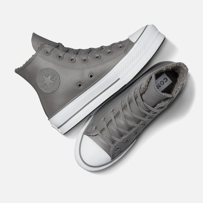 Women's Converse Chuck Taylor Lift Hi Leather Sherpa