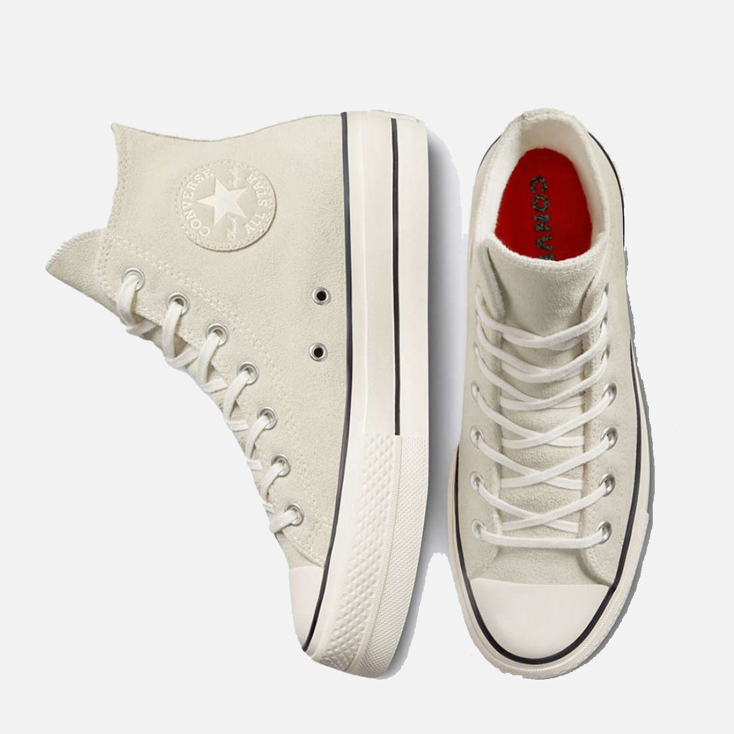 Women's Converse Chuck Taylor Lift Hi Lift Egret Suede