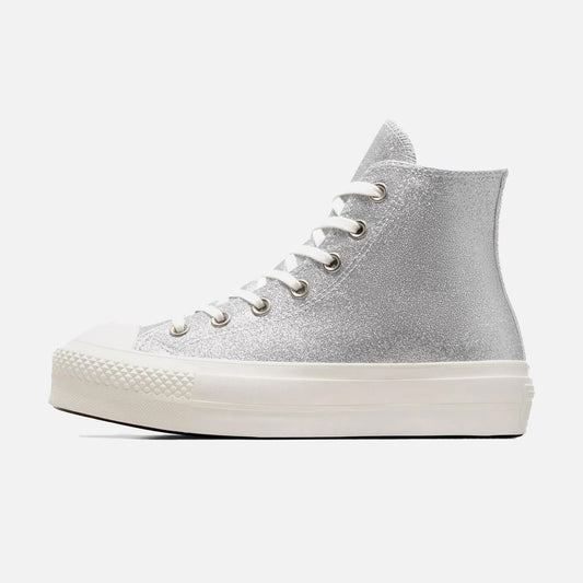 Women's Converse Chuck Taylor Lift Hi Lift Silver Glitter