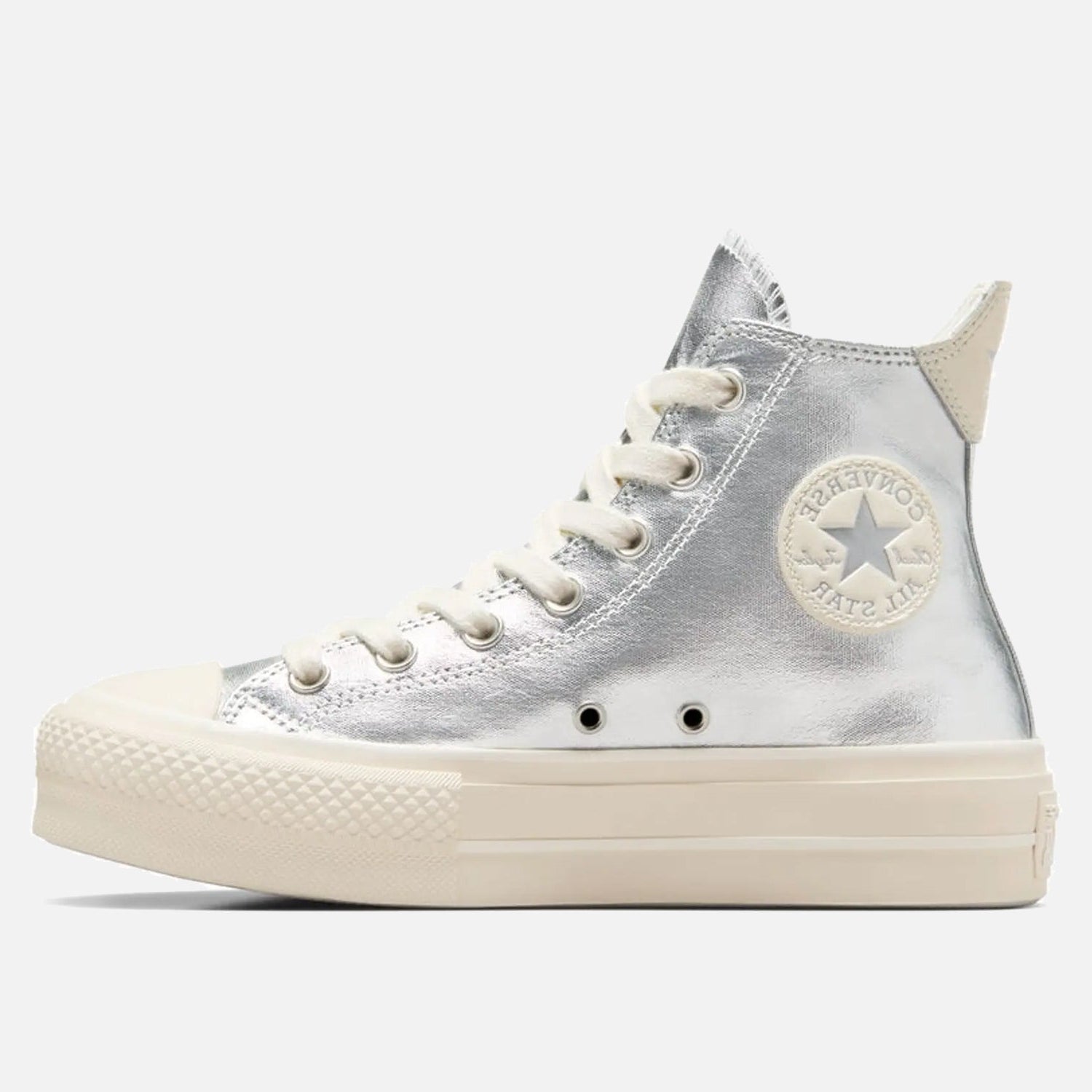 Women's Converse Chuck Taylor Lift Hi Silver Patent
