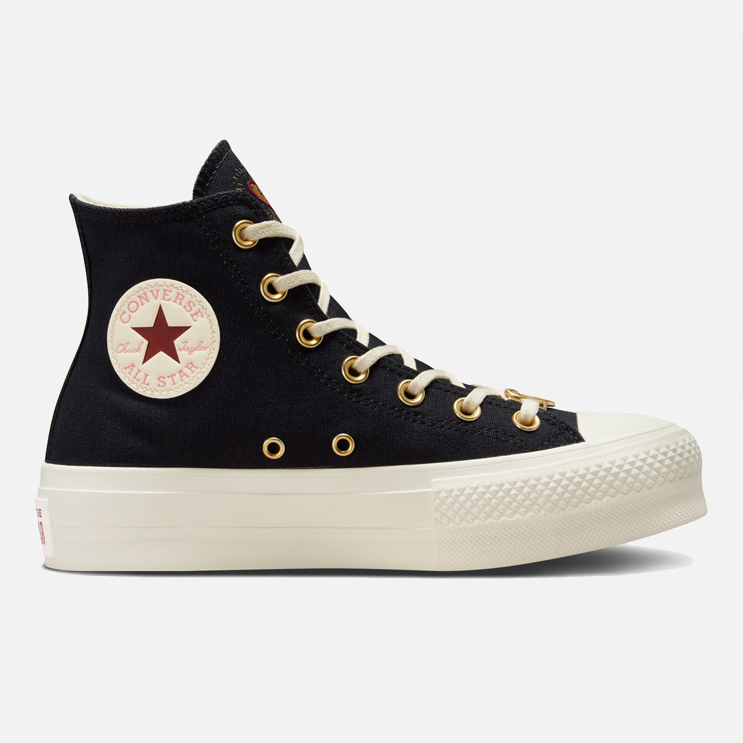Women's Converse Chuck Taylor Lift Hi Vintage Black Hearts