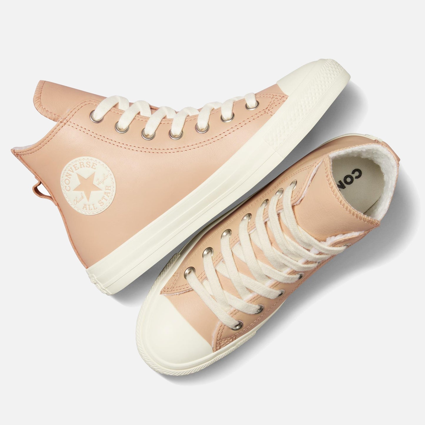 Women's Converse Chuck Taylor Tan Leather Sherpa