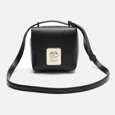 Women's Lacoste Amelia Leather Handbag - Black