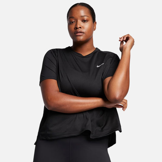 Women's Nike Plus Size Miler Women's T-Shirt Black